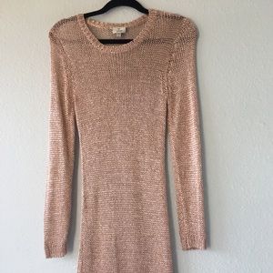 HOT AND DELICIOUS rose gold long sleeve dress 💗